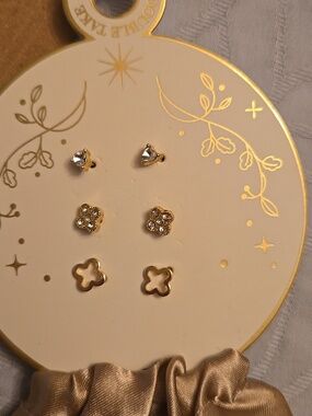 Gold Tone Stud Earrings